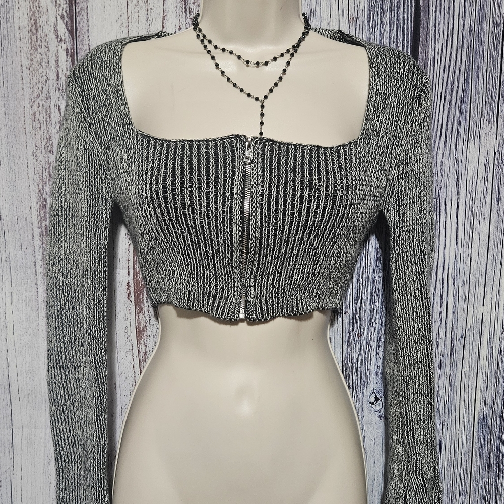 Cute Cable Knit Crop Sweater